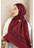 D Model Çift Taraflı Kaşmir Şal - Bordo