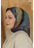 Fırça Desen Eşarp Pamuk Soft - Lacivert