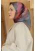 Fırça Desen Eşarp Pamuk Soft - Mor