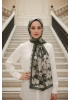 Flora Model Retro Desen Şal - Haki Yeşil