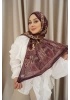 Kapadokya Model Retro Şal - Bordo