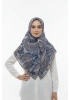 Lacivert Serisi Pamuk El Dikişli Eşarp - 2