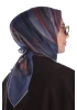Lovely Desen Eşarp Pamuk Soft - Lacivert