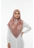 Matte Desen Pamuk El Dikişli Eşarp - 8