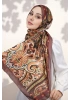 Rose Model Retro Şal - Kahve - Turuncu