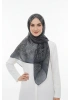 Siyah Serisi Pamuk El Dikişli Eşarp - 3