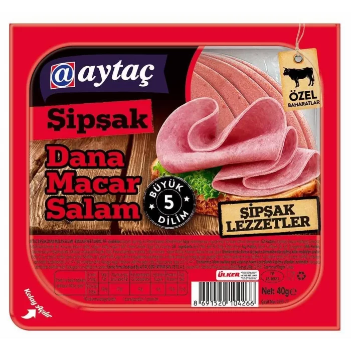 AYTAÇ ŞİPŞAK MACAR SALAM DİLİMLİ 40GR*12