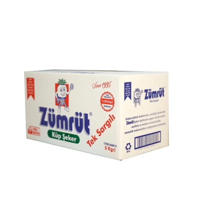 ZÜMRÜT KÜP ŞEKER SARGILI 5 KG X1