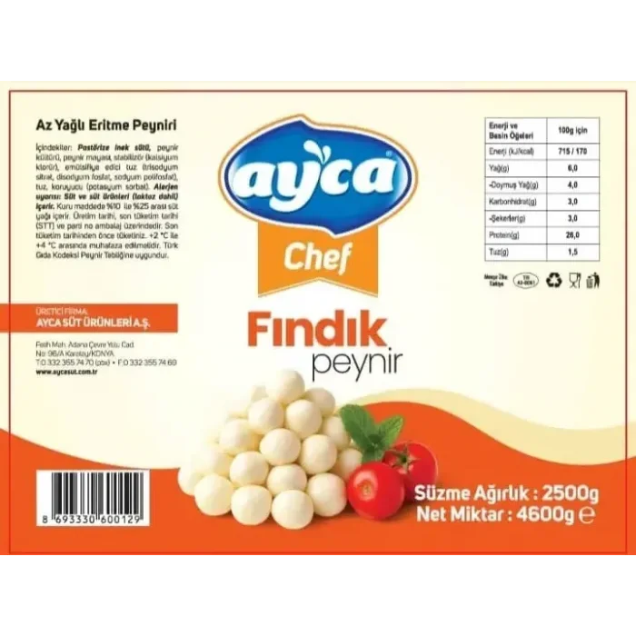 AYCA CHEF FINDIK PEYNİR 2500 GR