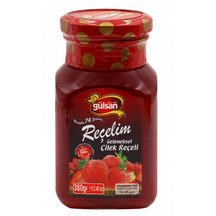 GÜLSAN ÇİLEK REÇELİ CAM 380 GR X 12