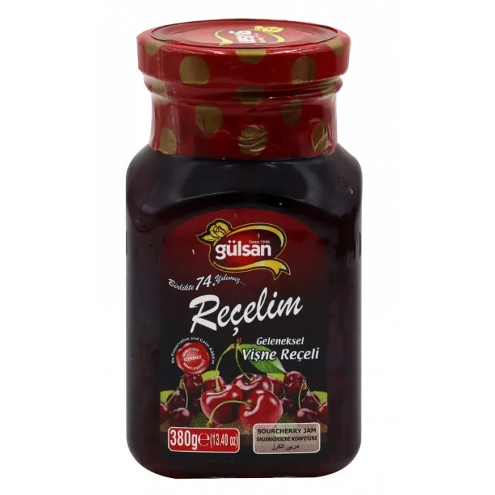GÜLSAN VİŞNE REÇELİ CAM 380 GR X 12