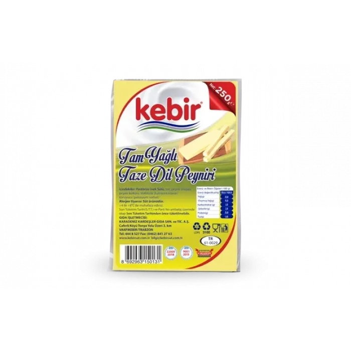 KEBİR DİL PEYNİRİ 250g X12