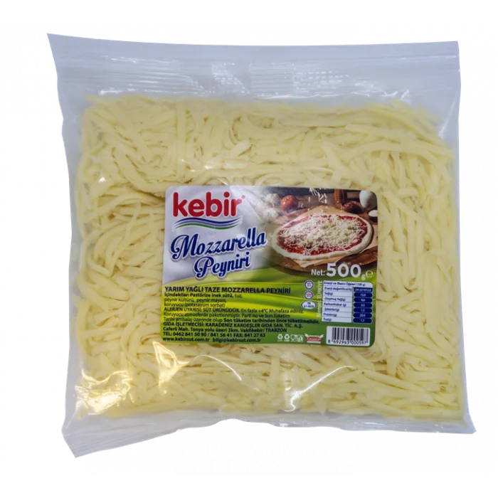 KEBİR TAM YAĞLI RENDE MOZZARELLA PEYNİR 500g X12