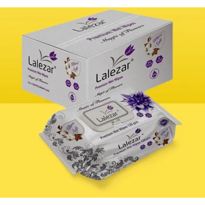 LALEZAR ISLAK MENDİL MOR PAKET 90 LI X12