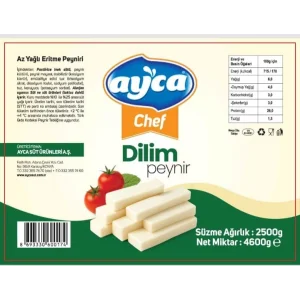 AYCA CHEF DİLİMLİ PEYNİR 2500 GR