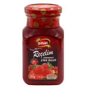 GÜLSAN ÇİLEK REÇELİ CAM 380 GR X 12