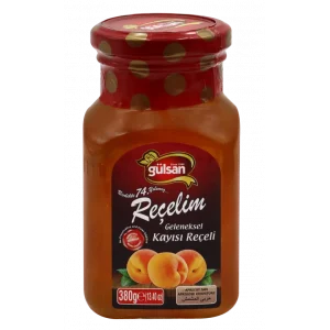 GÜLSAN KAYISI REÇELİ CAM 380 GR X 12
