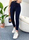 Koyu Lacivert Yüksek Bel Pantolon Skinny Jeans