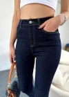 Koyu Lacivert Yüksek Bel Pantolon Skinny Jeans
