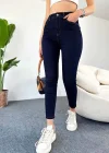 Koyu Lacivert Yüksek Bel Pantolon Skinny Jeans