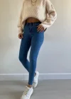 Açık Mavi Yüksek Bel Pantolon Skinny Jeans