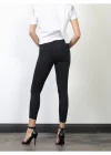 Füme Yüksek Bel Skinny Fit Jean Likralı Önü Cepsiz Tayt Pantolon