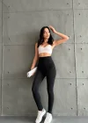 Siyah Ekstra Yüksek Bel Kot Tayt Pantolon Jeggings