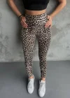 Leopar Ekstra Yüksek Bel Kot Tayt Pantolon Jeggings