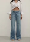 Premium Yıkamalı Wide Leg Jeans