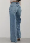 Premium Yıkamalı Wide Leg Jeans