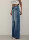 Premium Yıkamalı Wide Leg Jeans