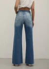 Premium Yıkamalı Wide Leg Jeans