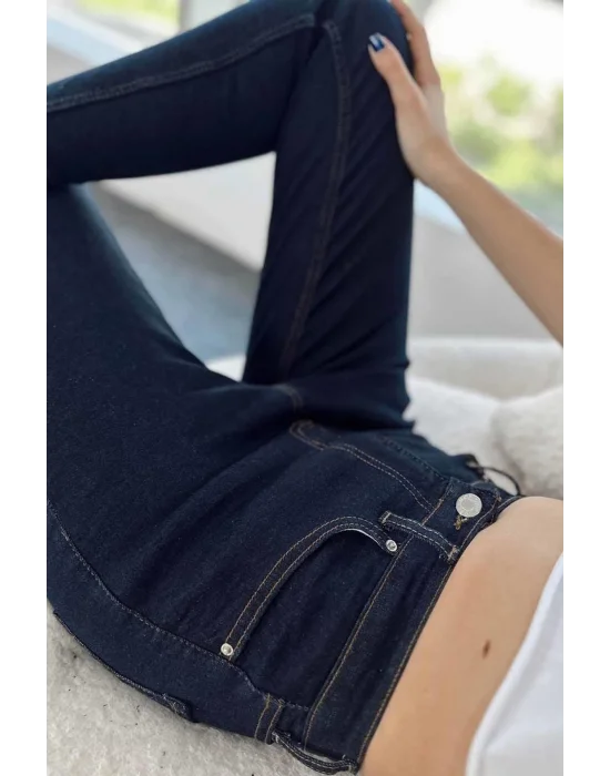 Koyu Lacivert Yüksek Bel Pantolon Skinny Jeans