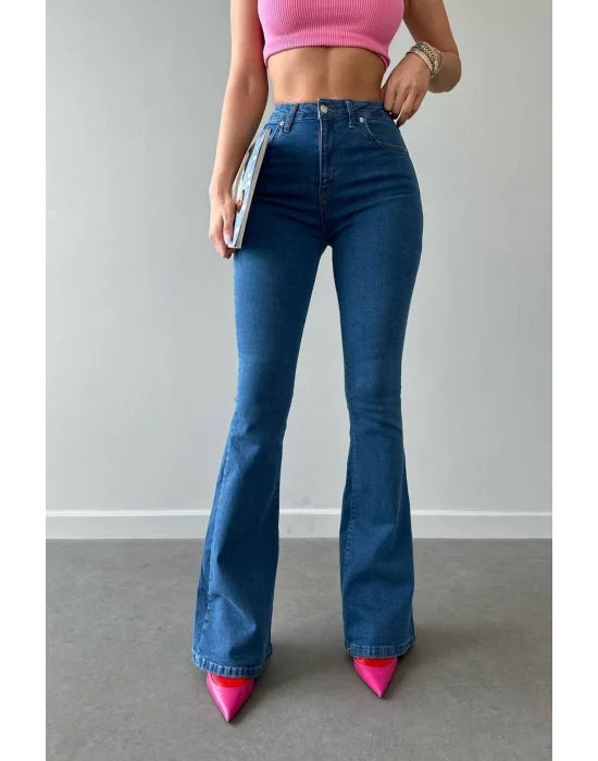 Mavi Premium Ispanyol Paça Likralı Jeans Yüksek Bel Toparlayıcı Denim Pantolon