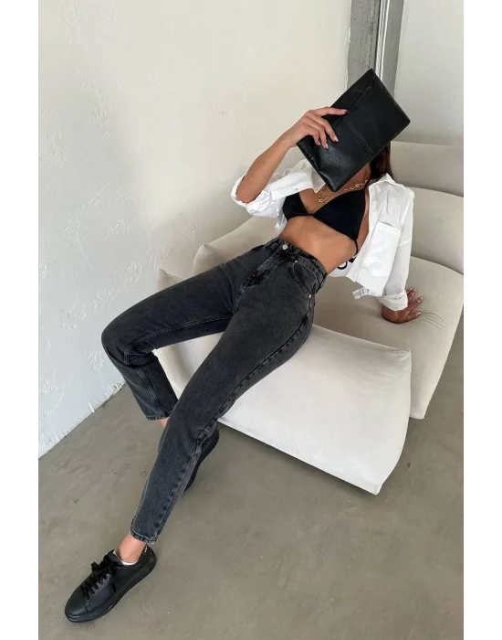 Premium Füme Mom Jeans