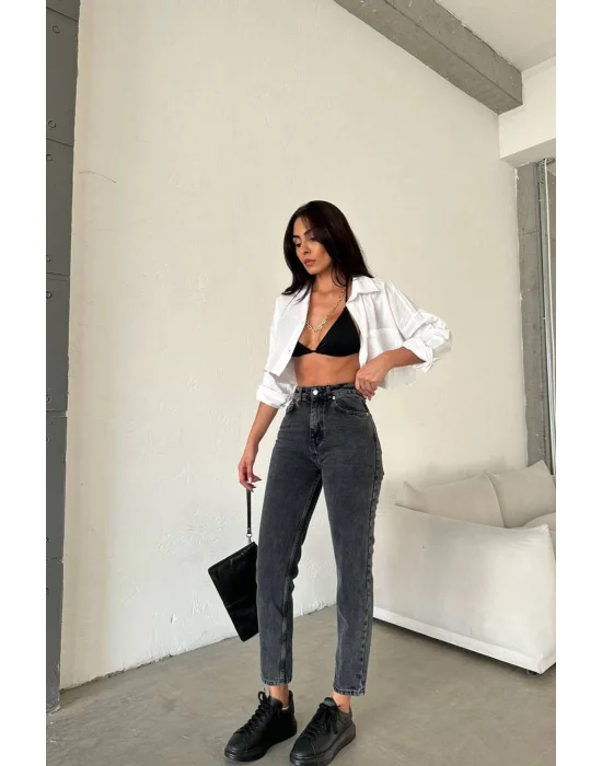 Premium Füme Mom Jeans