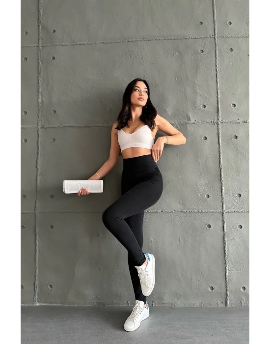 Siyah Ekstra Yüksek Bel Kot Tayt Pantolon Jeggings