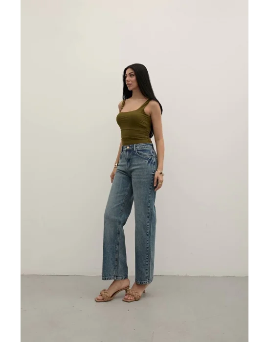 Premium Tint Blue Mom Fit Jeans