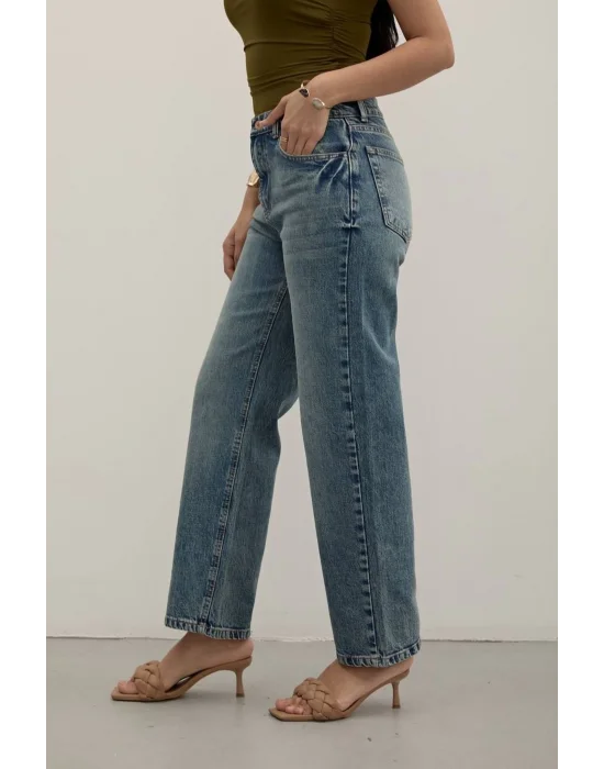 Premium Tint Blue Mom Fit Jeans