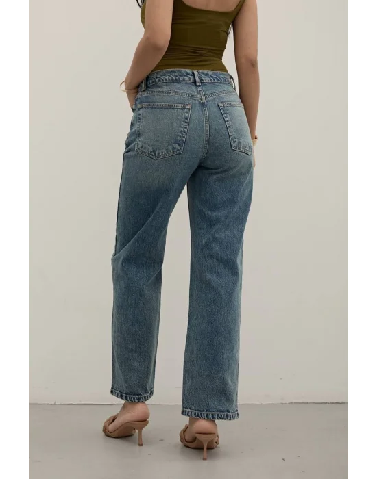 Premium Tint Blue Mom Fit Jeans