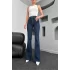 Lacivert İspanyol Paça Jeans Toparlayıcı Pantolon
