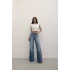 Premium Yıkamalı Wide Leg Jeans