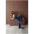 Extra Geniş Paça Yüksek Bel Likralı İspanyol Jeans