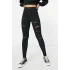 Yırtık Siyah Yüksek Bel Skinny Fit Jean Likralı Cepsiz Tayt Pantolon