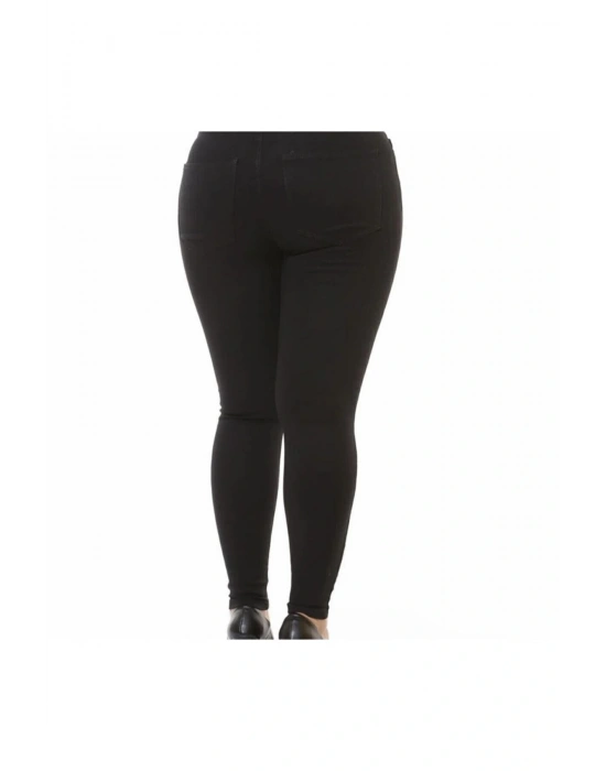 Büyükbeden Yüksekbel Likralı Kot Pantolon