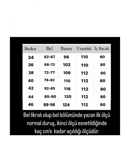 Siyah Likralı Cırt Kapama Kadın Palazzo Pantolon