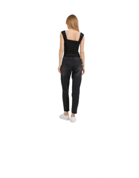 Kadın Yaka Bağcıklı Dantel Detay Kolsuz Bluz