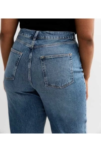 Kadın Mavi Varil Paça Kot Pantolon