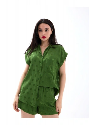 Saten Gömlek Şhort Takım