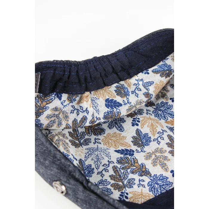 Yazlık Erkek Kasket Şapka - Lastikli Bedensiz Model, Dayanıklı Kumaş, Desenli İç Astar